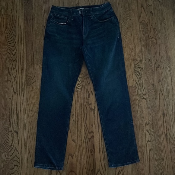 Express Men’s Classic Straight Hyper Stretch Dark Denim Jeans - Picture 2 of 6